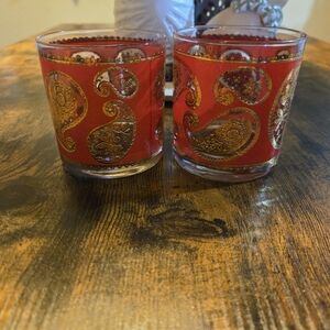 Festive Red and Gold Drinkware Tumblers